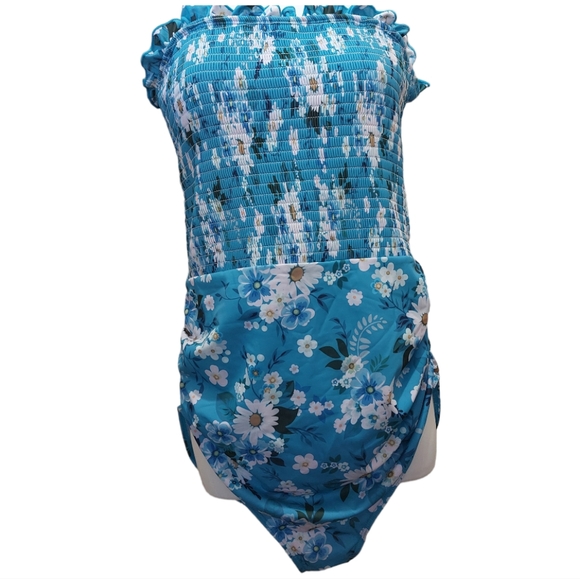 SUMMERMAE One Piece Swimsuit  with adjustable strap Flower designed Women M - Picture 3 of 8